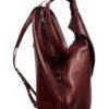 Darlia Leather Backpack Black Red
