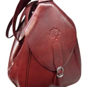 Darlia Leather Backpack Red