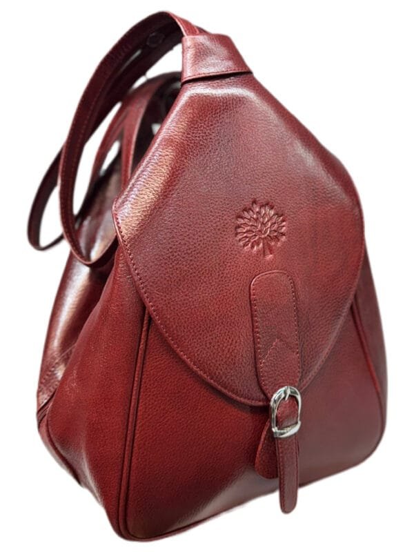 Darlia Leather Backpack Red