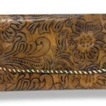 Ladies Floral Embossed Leather Wallet