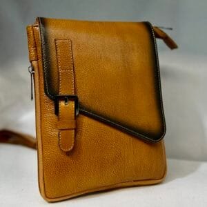 Kayla Small Leather Crossbody Bag Tan