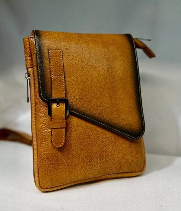 Kayla Small Leather Crossbody Bag Tan