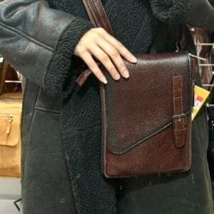 Kayla Small Leather Crossbody Bag Brown