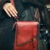 Kayla Small Leather Crossbody Bag Red