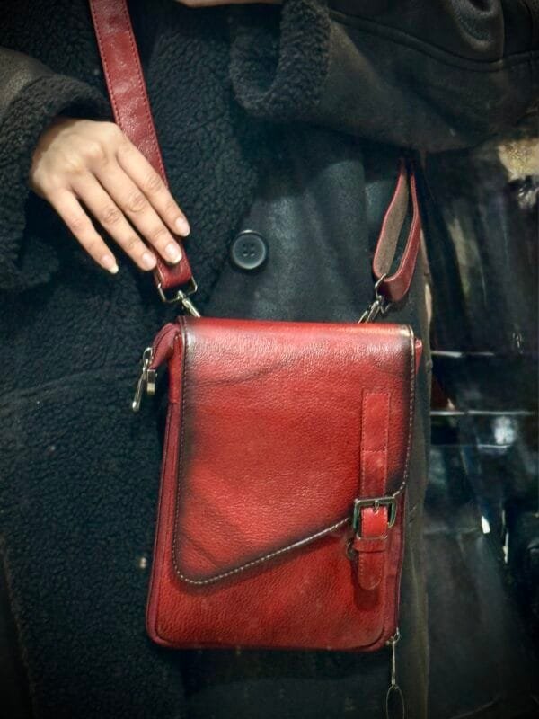 Kayla Small Leather Crossbody Bag Red