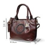Heaven Leather Tote Bag- Reddish Brown