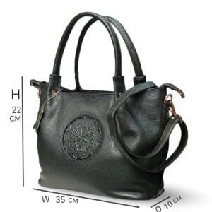 Heaven Leather Tote Bag-Green