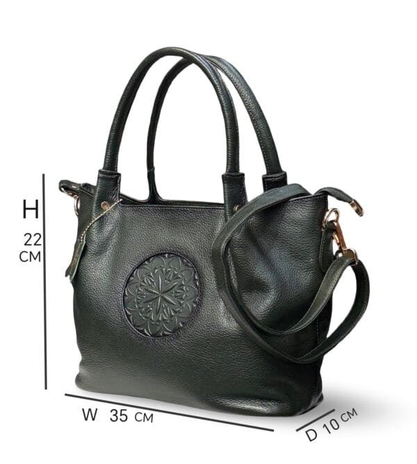 Heaven Leather Tote Bag-Green