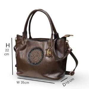 Heaven Leather Tote Bag- Brown