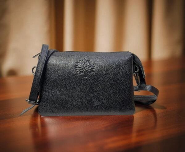 The Verona Soft Leather Cross body Bag Black