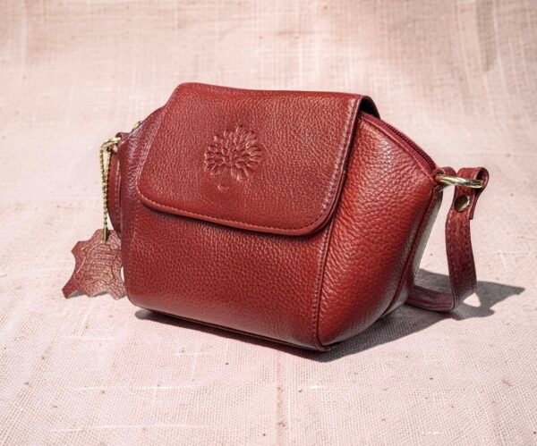 Rustline Mini Leather Cross-body Bag Red