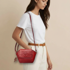 Home 6 Rustline Mini Leather Cross-body Bag Red