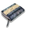 RFID Floral Leather Trifold Wallet/Coin Purse Black